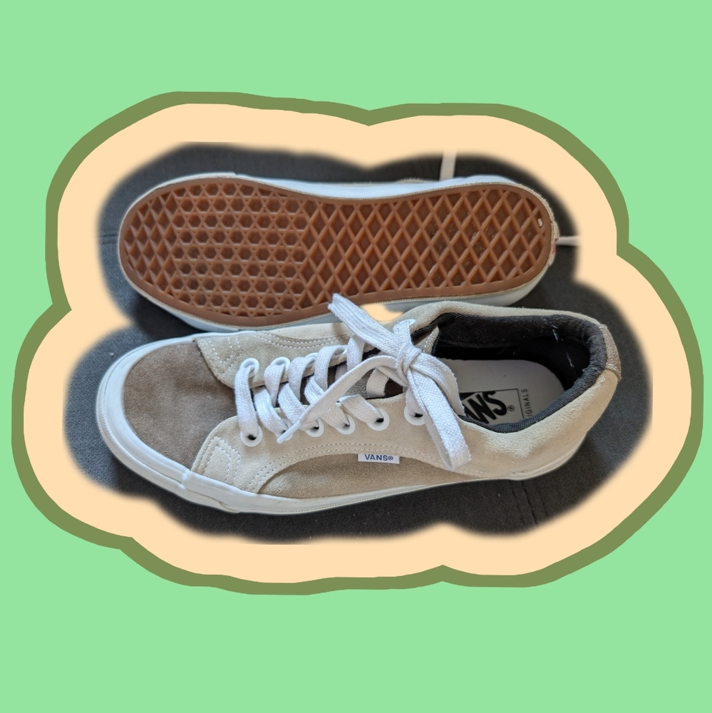 Vans Sude-Like White and Beige Shoes